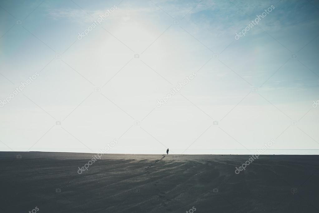 Minimal landscape with open sky and simple horizon line